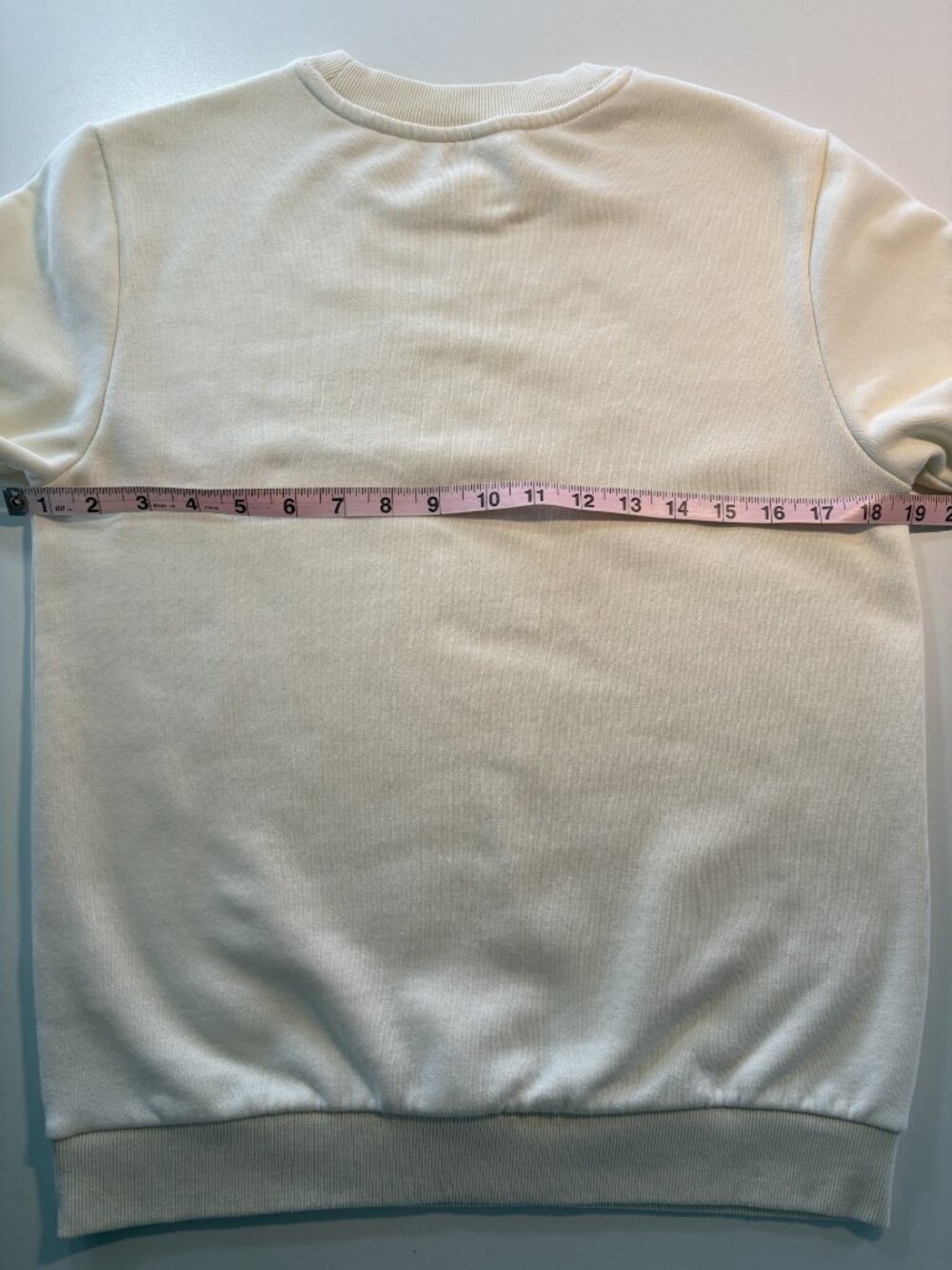 Retro Rainbow Stripe Sweatshirt Cream XS Vintage Style Cozy Pullover - Picture 6 of 7